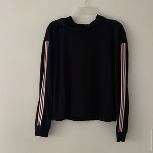 Art Class Black Hoodie w/ Striped Sleeve